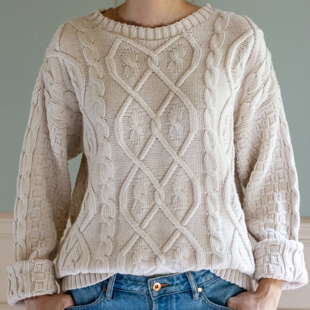 Vintage Bill Blass Menswear Cable Knit Sweater